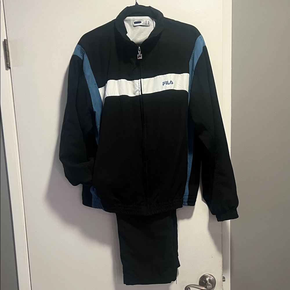 Fila Black and Blue Athletic Set